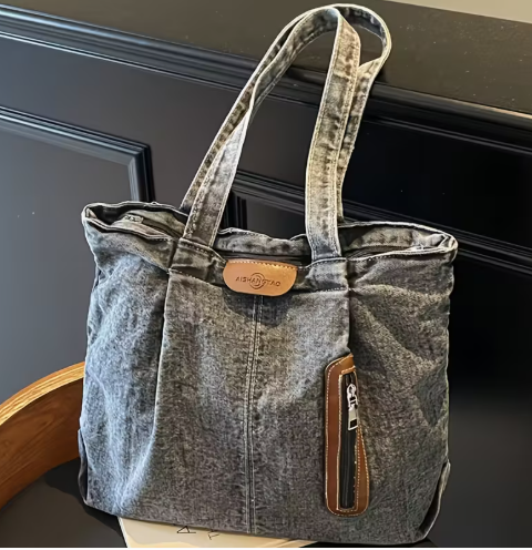 T❺❹🍂Bolso Tote de Gran Capacidad para Mujer Perfect Lily - Azul