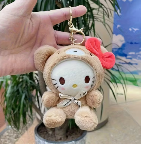 T❺❶🌻Llavero de Sanrio con diseños de Hello Kitty, My Melody, Pochacco y Cinnamoroll