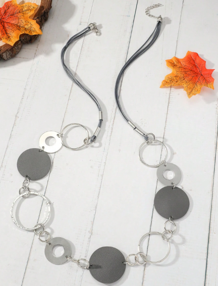 ❷❷🌿Colgante con combinación de círculo de metal y con estilo personalizado, elegante y retro