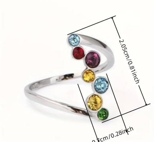 🍂T❹❹🍂Anillos de Circonita Sintética con Piedra Nacimiento para Mujer