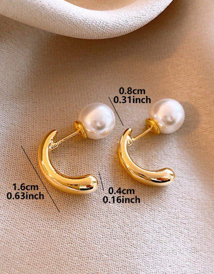 ❷❶🔥1 par de pendientes de aro minimalistas