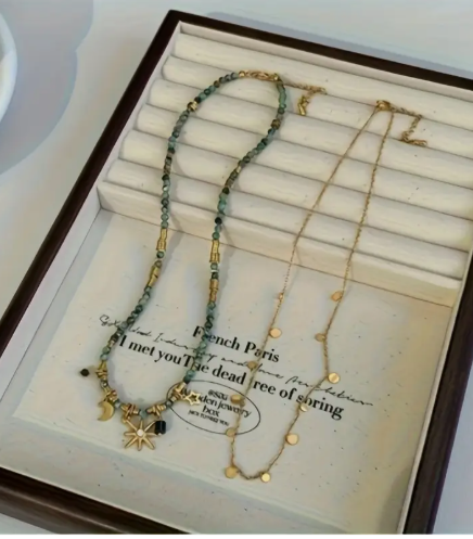 T❺❸💫Collar de Piedras Estilo Bohemio Vintage