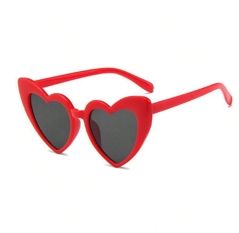 ❷❶🔥1 pieza Gafas de moda con forma de corazón rojo para mujer, para fiestas, viajes, fotografía