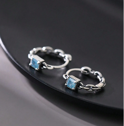 ❷❼😍1 Par De Pendientes De Menta En Cubo De Alta Gama Y Forma Geométrica De Caramelo Diseño Propio