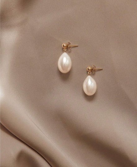 ❷❶🔥1 pieza Elegante juego de joyería de perlas con forma de gota