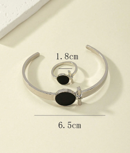 ❷❷🌿2 piezas/set Set joya de moda aleación de zinc con diseño redondo.