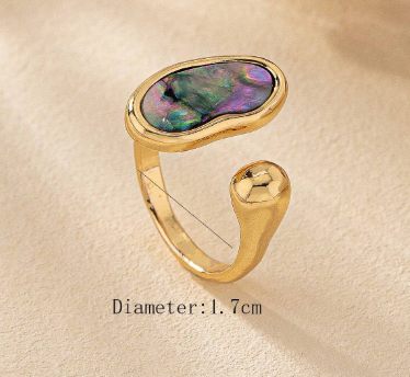 ❷❹⭐Anillo de piedras preciosas incrustadas con apertura única, adecuado para uso diario