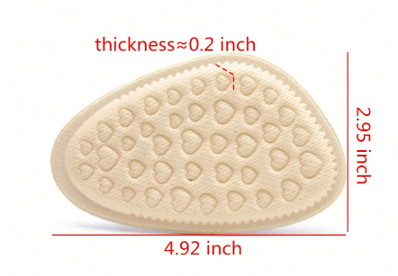 ❷❹⭐Almohadillas para tacones altos, soportes de arco plantar delantero para reducir el tamaño