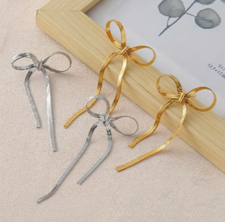 T❺❶🌻Par de pendientes de acero inoxidable, ligeros y duraderos, con diseño elegante