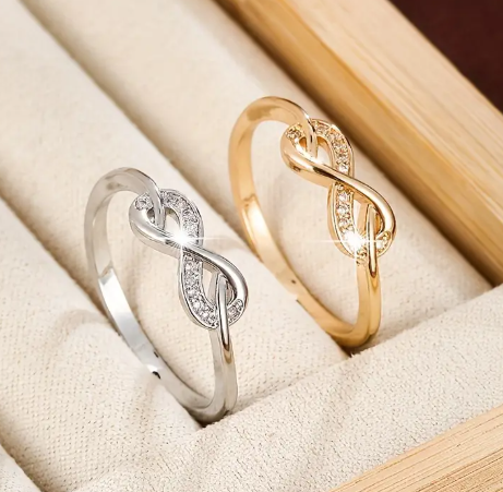 ❹❻🌹Diseño de número personalizado Anillo de piedra de circonita para mujer