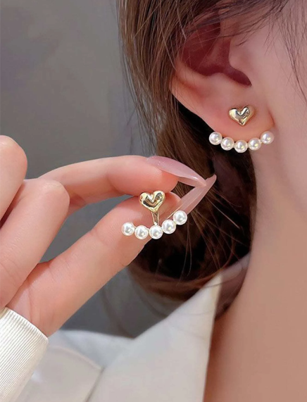 ❶❺🍄2 Piezas/conjunto Pendientes Con Decoración De Perlas Falsas