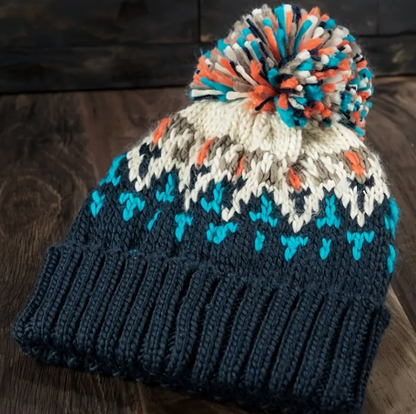 T❹❼🌼1 gorro de punto unisex de acrílico con pompón ,
