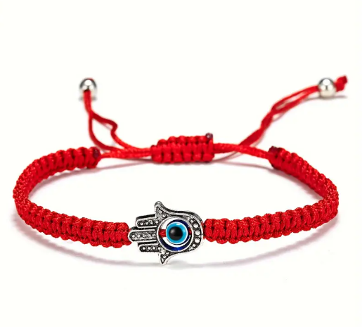 T❷❻🦋1/3pzas Pulsera trenzada de moda con ojos de palma para hombres