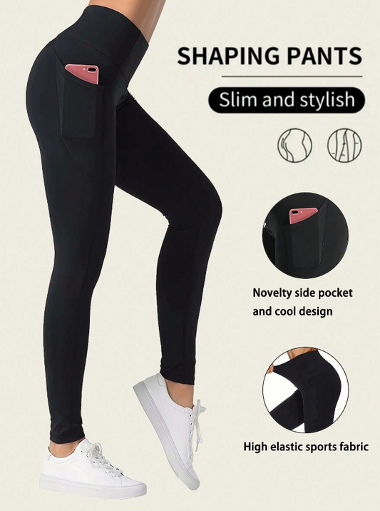 🏀Pantalones De Deporte Ajustados Para Mujeres Con Bolsillo Para Teléfono, Pantalones De Entrenamiento Ajustados Para Correr Y Hacer Ejercicio