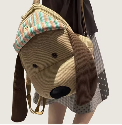 T❺❺🍄Mochila para mujer con forma de perro pequeño, bolso de moda, accesorio chic de estilo de dibujos animado