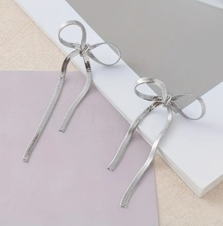 T❺❶🌻Par de pendientes de acero inoxidable, ligeros y duraderos, con diseño elegante