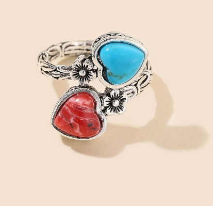 T❹❺🦋1pc Anillo de cóctel de moda estilo bohemio para mujer