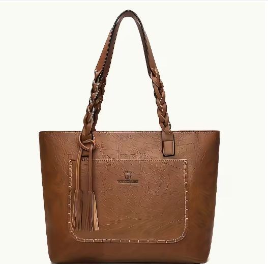 T❹❾💥Bolso elegante para mujer, estilo retro con borlas, gran capacidad