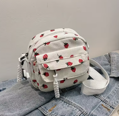 T❺❺🍂Bolso de Hombro de Pana para Mujer, Bolso Cruzado Versátil y Lindo de Estilo Literario