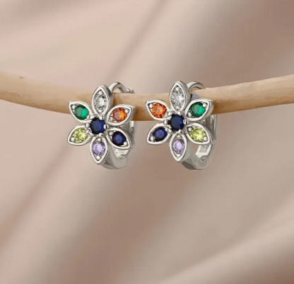 T❺❶🌻1 Par de Pendientes de Anillo de Moda para Mujeres