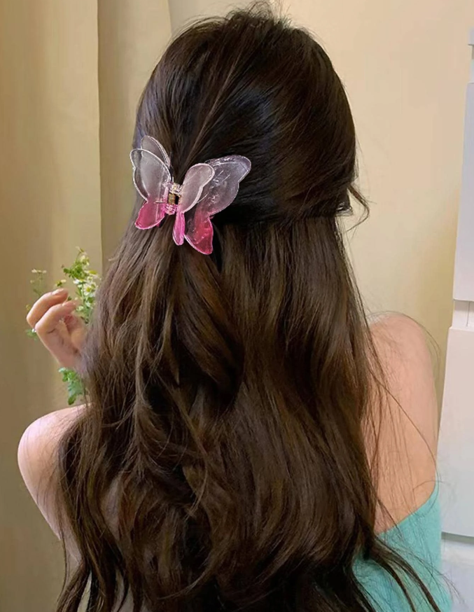 💚Garra para el cabello con diseño de mariposa para uso diario