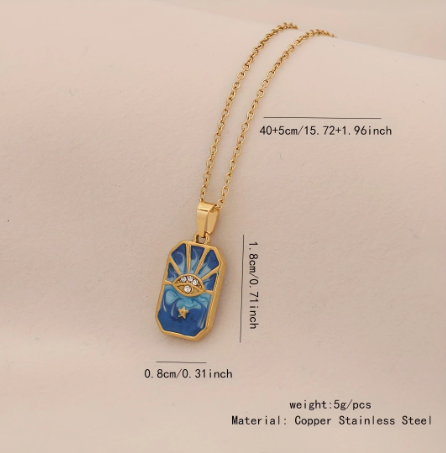 T❹❺🦋1 pieza de collar con colgante de tarot elegante de FREEGROW con diseño de corazón