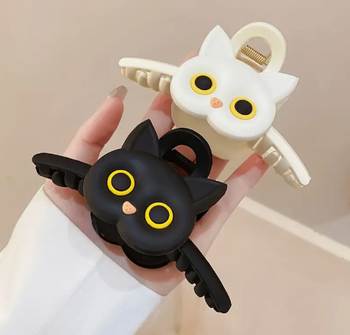 T❸❸💫Nuevo Horquilla de Gato Lindo para Mujeres con Clip de Tiburón