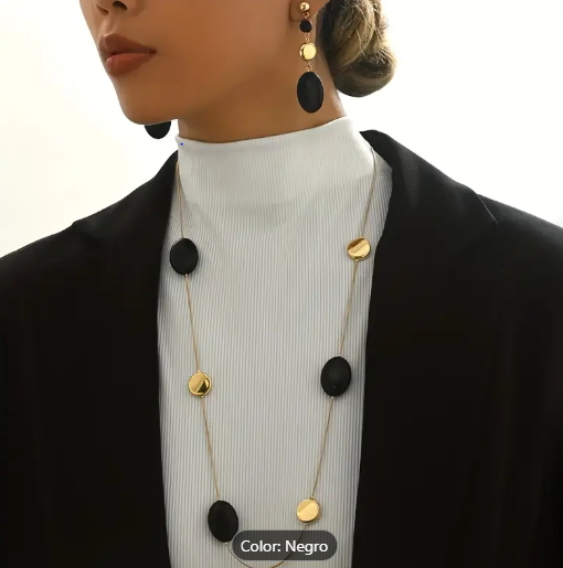 T❹❸🍀Juego de Joyería Elegante para Mujeres - Bañado en Oro de 14K