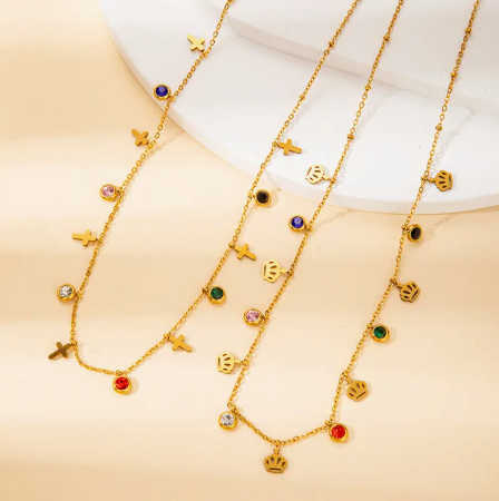 T❹❾💥1 pieza de collar estilo bohemio vintage de acero inoxidable