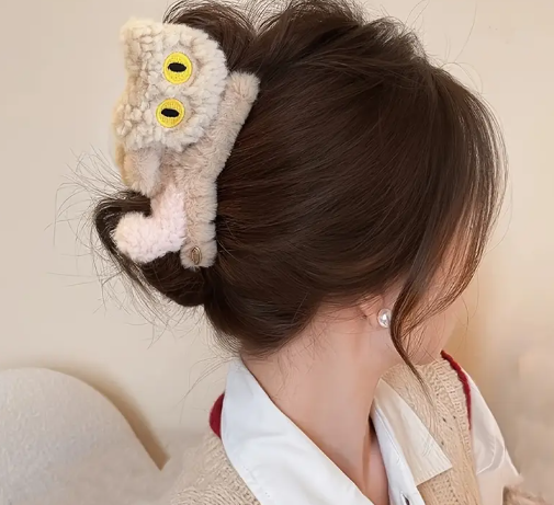 T❸❷🍁1 pieza de pinza de garra de gato 3D de felpa de otoño e invierno