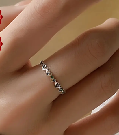 T❹❹🍂1 pieza de Anillo clásico vintage de plata esterlina 925 de Vana con circonita