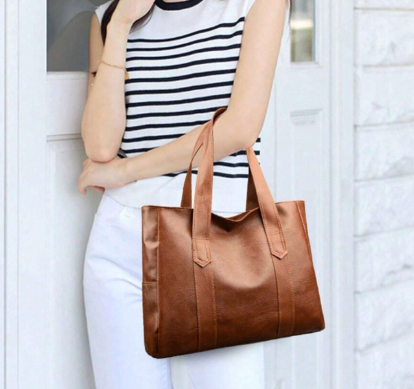 ❸❷🍁Bolso de mano estilo tote simple y elegante para mujeres viajeras, de gran capacidad