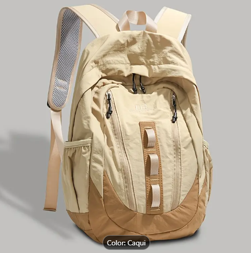 T❹❷🔥Mochila de Nylon Negra Versátil