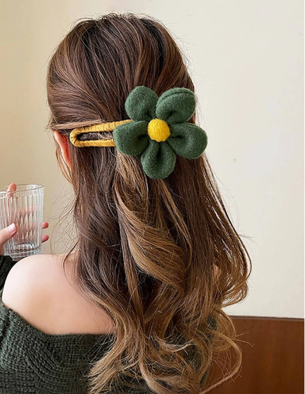 ❷❶🔥Pasador de pelo con decoración de flores, lindo para que las mujeres se decoren a diario