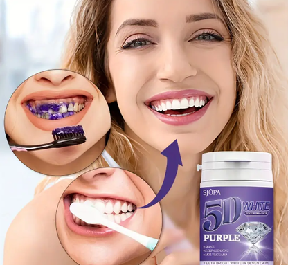 𝗧❶❾☘️ Polvo Blanqueador de Dientes Sjopa - Limpieza Profunda, Removedor de Manchas y Refrescante de Aliento para el Cuidado Oral Diario