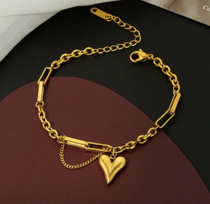 ❷❺🌷Pulsera con colgante con forma de corazón, regalo de San Valentín, Día de la Madre