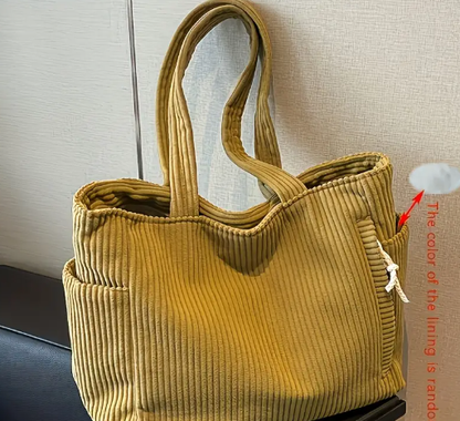 T❸❻🌹1 Pieza, Bolsa De Lona Para Mujer De Pana, Suave