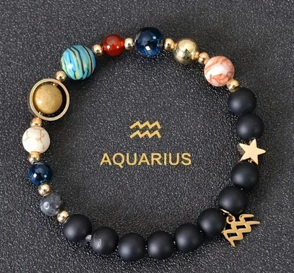 T❹❸🍀1pieza de la serie de piedras negras de las 12 constelaciones