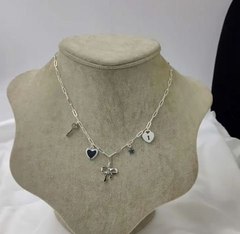 T❸⓿🌼Collar de pendiente de acero inoxidable para mujeres