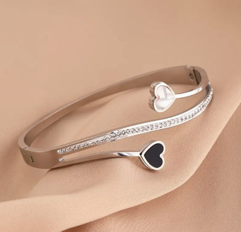 T❺❸💫Boho Sexy Style Pulsera en forma de corazón, chapado en oro de 18 quilates