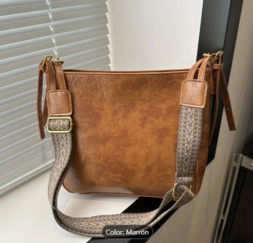 T❹❶💐Bolsa de hombro inspirada en la época de la elegancia con correa bohemian