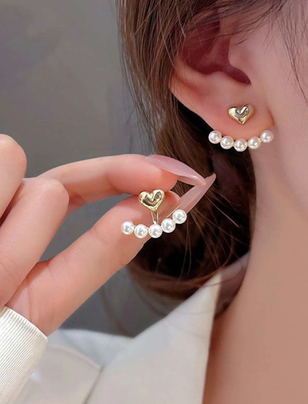 🍄 ❶❺Pendientes Con Decoración De Perlas