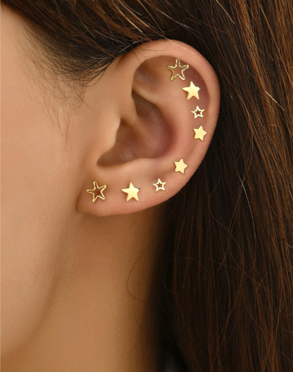 ❷⓿☀️8 piezas/set Pendientes con diseño de estrella