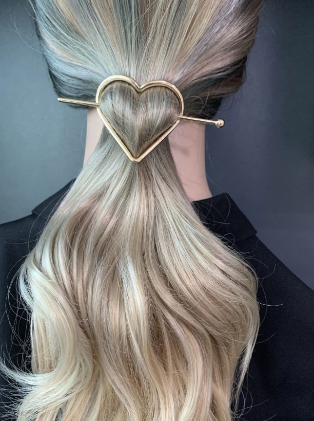 ❶❻💥❾☘️ Horquilla de pelo decorada con corazón para uso diario