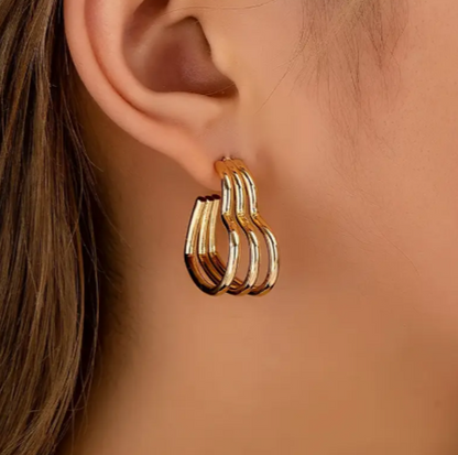 T❺❶🌻Arete de Acero Inoxidable Hipoalergénico para Mujer