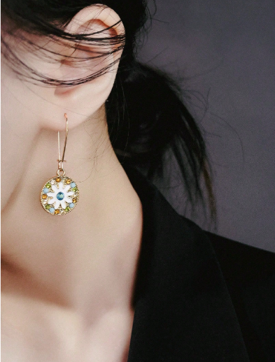 ❸❸💫1 par de pendientes de acero inoxidable de estilo retro bohemio para mujeres, adecuados para uso diario