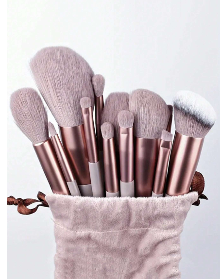 ❶❻💥Set de 13 pinceles de maquillaje suaves y esponjosos para maquillaje profesional y difuminado de polvo de base, sombra de ojos y kabuki con herramientas de belleza,