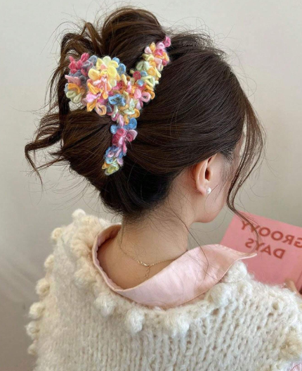 ❸❸💫1 pieza Pinza para el cabello de estilo minimalista de alta calidad, liviana y elegante, de 13 cm de largo, con un diseño de hada de punto de color, accesorio de pelo adecuado para uso diario