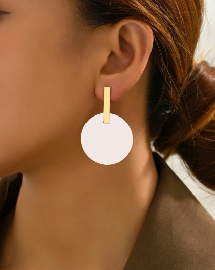 ❸❹🌻 Pendientes largos redondos