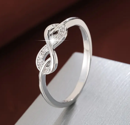 ❹❻🌹Diseño de número personalizado Anillo de piedra de circonita para mujer